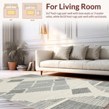 Elegant Ivory Geometric Weave(Gray)