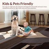 Ultra Soft Area Rug, Non Slip, Stain Resistant, Washable Area Rugs for Living Room, Bedroom, Vibrant Wildlife Inspired Texture(Brown)