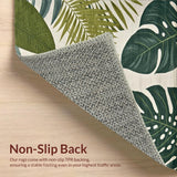 Ultra Soft Area Rug, Non Slip, Stain Resistant, Washable Area Rugs for Living Room, Bedroom, Soft Khaki Nature Pattern(Green)