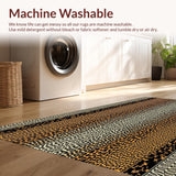 Ultra Soft Area Rug, Non Slip, Stain Resistant, Washable Area Rugs for Living Room, Bedroom, Wild Khaki Animal Aesthetic(Brown)