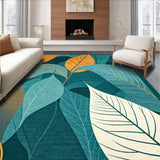 Artisan Crafted Colorful Leaf Motif(Blue)