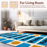 Chic Monochrome Quirky Text Design(Blue)