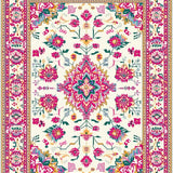 Ultra Soft Area Rug, Non Slip, Stain Resistant, Washable Area Rugs for Living Room, Bedroom, Trendy Rustic Diamond Design(Ivory)