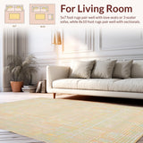 Cotton Accent Beige Woven with Unique Design(Yellow)