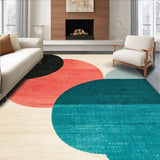 Ultra Soft Area Rug, Non Slip, Stain Resistant, Washable Area Rugs for Living Room, Bedroom, Wave Rider Rug Abstract Surfboard Design Unique Home Decor(Black)