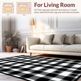 Charming Contemporary Black Tartan(Black)