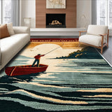 Ultra Soft Area Rug, Non Slip, Stain Resistant, Washable Area Rugs for Living Room, Bedroom, Vibrant Animal-Themed Porch Mat(Beige)