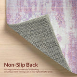 Ultra Soft Area Rug, Non Slip, Stain Resistant, Washable Area Rugs for Living Room, Bedroom, Modern Soft Color Block Pattern(Purple)