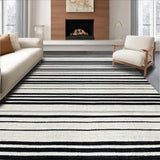 Ultra Soft Area Rug, Non Slip, Stain Resistant, Washable Area Rugs for Living Room, Bedroom, Contemporary Black White Rug(Black)