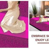 Ultra Soft Area Rug, Non Slip, Stain Resistant, Washable Area Rugs for Living Room, Bedroom, Colorful Cheetah Print Elegance(Pink)