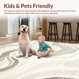 Elegant High Low Abstract Swirls(Beige)