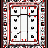 Ultra Soft Area Rug, Non Slip, Stain Resistant, Washable Area Rugs for Living Room, Bedroom, Crisp Monochrome Dice Pattern(Red)