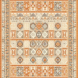 Ultra Soft Area Rug, Non Slip, Stain Resistant, Washable Area Rugs for Living Room, Bedroom, Trendy Minimalist Diamond Textures(Orange)