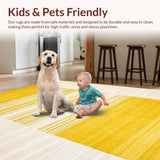 Ultra Soft Area Rug, Non Slip, Stain Resistant, Washable Area Rugs for Living Room, Bedroom, Rustic Earthy Tones Runner(Yellow)