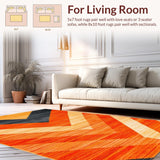 Ultra Soft Area Rug, Non Slip, Stain Resistant, Washable Area Rugs for Living Room, Bedroom, Bold Shaggy Earthy Visual Appeal(Orange)
