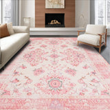 Ultra Soft Area Rug, Non Slip, Stain Resistant, Washable Area Rugs for Living Room, Bedroom, Trendy Rustic Blush Aesthetic(Pink)
