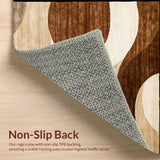 Ultra Soft Area Rug, Non Slip, Stain Resistant, Washable Area Rugs for Living Room, Bedroom, Rustic Warm Neutral Motifs(Beige)