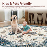 Cozy Cream and Blue Abstract Elements(Beige)