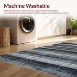 Ultra Soft Area Rug, Non Slip, Stain Resistant, Washable Area Rugs for Living Room, Bedroom, Graphic Zebra: Striped Decor Rug, Contemporary Floor Art(Gray)