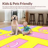 Ultra Soft Area Rug, Non Slip, Stain Resistant, Washable Area Rugs for Living Room, Bedroom, Joyful Creative Expression Theme(Yellow)
