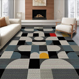 Ultra Soft Area Rug, Non Slip, Stain Resistant, Washable Area Rugs for Living Room, Bedroom, Luxurious Minimalist Diamond Texture(Gray)