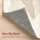 Contemporary Beige Featuring Abstract Wave Motifs(Beige)