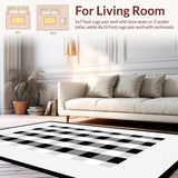Stylish Lightweight Checkered Textile(Black)