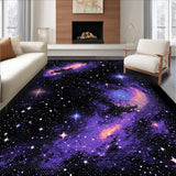 Ultra Soft Area Rug, Non Slip, Stain Resistant, Washable Area Rugs for Living Room, Bedroom, Radiant Nebula Swirl Composition(Purple)