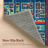 Ultra Soft Area Rug, Non Slip, Stain Resistant, Washable Area Rugs for Living Room, Bedroom, Multicolor Urban Adventure Mat(Gray)