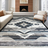 Ultra Soft Area Rug, Non Slip, Stain Resistant, Washable Area Rugs for Living Room, Bedroom, Southwestern Aesthetic Bedroom Throw Rug Grey(Gray)