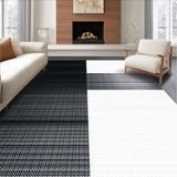 Ultra Soft Area Rug, Non Slip, Stain Resistant, Washable Area Rugs for Living Room, Bedroom, Sophisticated Circular Artistry(Black)