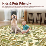 Naturalistic Fern and Mushroom Scene(Beige)