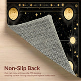 Ultra Soft Area Rug, Non Slip, Stain Resistant, Washable Area Rugs for Living Room, Bedroom, Enchanting Dark Starscape Aesthetic(Black)