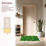 Charming Botanical Patterned Accent(Green)