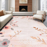 Ultra Soft Area Rug, Non Slip, Stain Resistant, Washable Area Rugs for Living Room, Bedroom, Serene Minimalist Blush Touch(Pink)