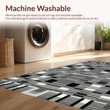 Stylish Geometric Black and White Motif(Black)