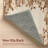 Ultra Soft Area Rug, Non Slip, Stain Resistant, Washable Area Rugs for Living Room, Bedroom, Rustic Neutral Textured Weave(Beige)