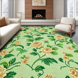 Ultra Soft Area Rug, Non Slip, Stain Resistant, Washable Area Rugs for Living Room, Bedroom, Washable Non-Slip Area Rug for Office Decor(Green)
