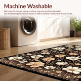 Ultra Soft Area Rug, Non Slip, Stain Resistant, Washable Area Rugs for Living Room, Bedroom, Ethereal Earthy Patterned Aesthetic(Brown)