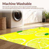 Ultra Soft Area Rug, Non Slip, Stain Resistant, Washable Area Rugs for Living Room, Bedroom, Bright Fruity Abstract Design(Yellow)