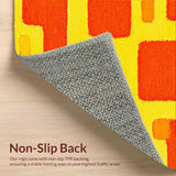 Ultra Soft Area Rug, Non Slip, Stain Resistant, Washable Area Rugs for Living Room, Bedroom, Cozy Soft Textured Youthful Vibe(Yellow)