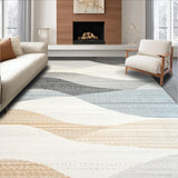 Ultra Soft Area Rug, Non Slip, Stain Resistant, Washable Area Rugs for Living Room, Bedroom, Contemporary Textured Linear Design(Gray)