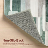 Ultra Soft Area Rug, Non Slip, Stain Resistant, Washable Area Rugs for Living Room, Bedroom, Elegant Modern Wave Aesthetic(Gray)