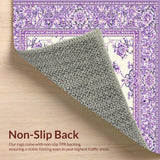 Ultra Soft Area Rug, Non Slip, Stain Resistant, Washable Area Rugs for Living Room, Bedroom, Tranquil Lilac Nature Inspired(Purple)