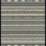 Ultra Soft Area Rug, Non Slip, Stain Resistant, Washable Area Rugs for Living Room, Bedroom, Rustic Geometric Motif with Tassels(Black)