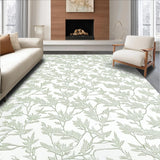 Ultra Soft Area Rug, Non Slip, Stain Resistant, Washable Area Rugs for Living Room, Bedroom, Airy Pastel Floral Aesthetic(Green)