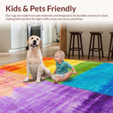 Ultra Soft Area Rug, Non Slip, Stain Resistant, Washable Area Rugs for Living Room, Bedroom, Soft Colorful Kids Room Princess Themed Fuzzy Rug(Yellow)