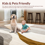 Abstract Swirl Beige Floor for Modern Spaces(Beige)