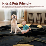 Artful Black Gold Geometric Composition(Black)