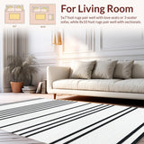 Minimalist Chic Featuring Contrasting Linear Stripes(White)